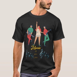 Camiseta A Música É Vida retrô