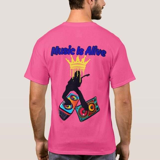 Camiseta A Música Está Viva (Verso)