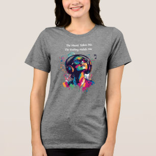 Camiseta "A música me leva, a sensação me segura"