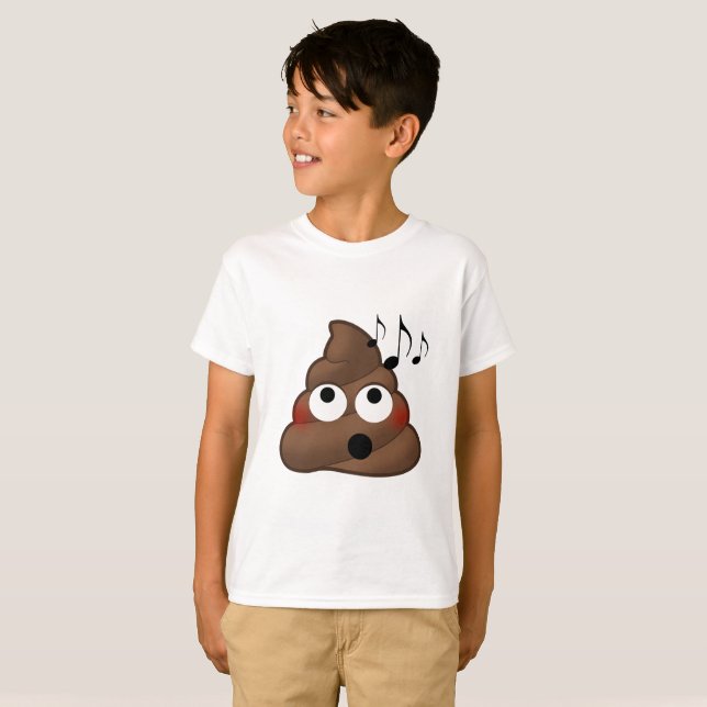 Camiseta A música nota o tombadilho Emoji (Frente Completa)