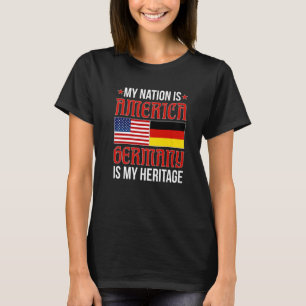Camiseta A Nação Alemã Americana É A América A Alemanha É O