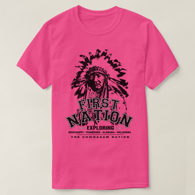 Camiseta A Nação Chickasaw (Frente do Design)