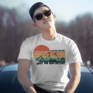 Camiseta A natureza do Retro 70s Hing Explore tem uma avent