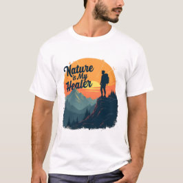 Camiseta A Natureza é a minha aventura de caminhada Retro S