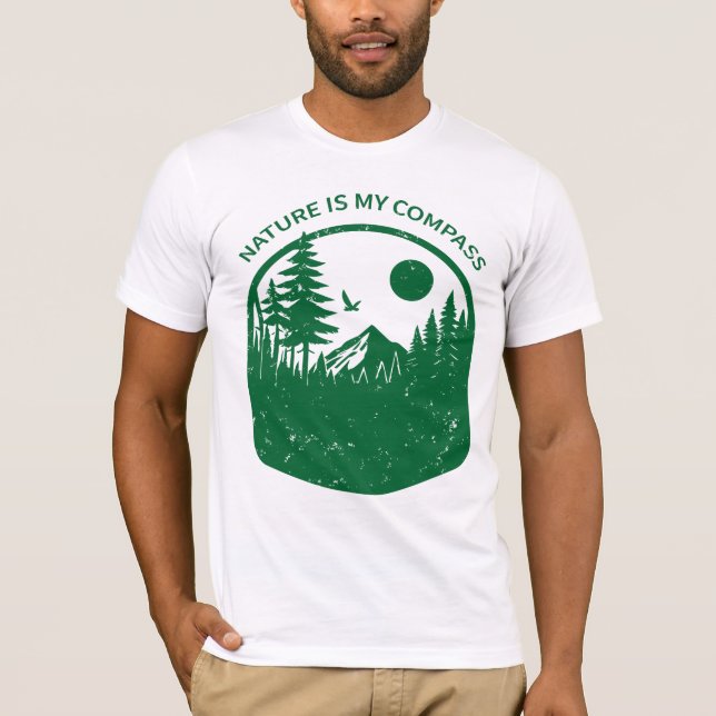 Camiseta A Natureza É O Meu Compass (Frente)