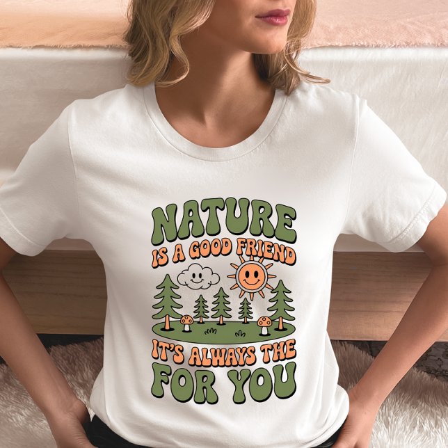 Camiseta A Natureza é uma Boa Amiga  (Criador carregado)