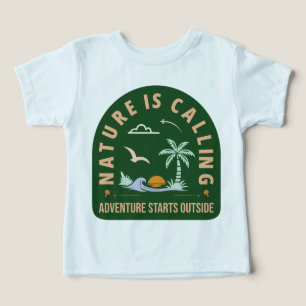 Camiseta A Natureza Está Chamando – Aventura Começa Lá Fora