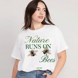 Camiseta A Natureza Funciona Com Abelhas - Abelha Bumblebee