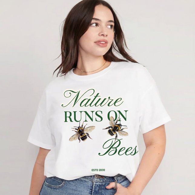 Camiseta A Natureza Funciona Com Abelhas - Abelha Bumblebee (Criador carregado)