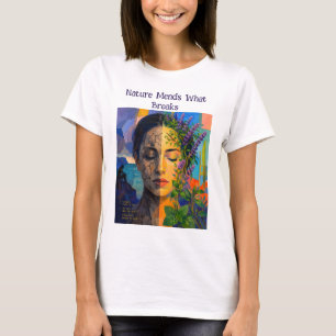 Camiseta A Natureza Repara o que Quebra – Um Retrato de Ren