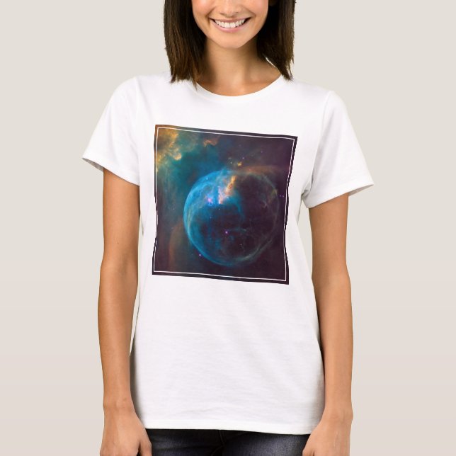 Camiseta A Nebulosa Bubble, Ngc 7635. (Frente)