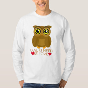 Camiseta A necessidade da coruja U é amor