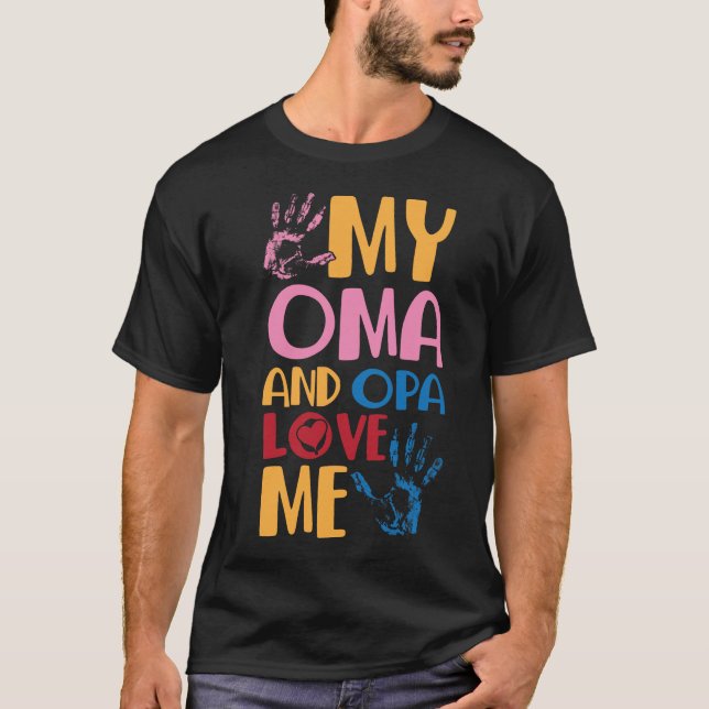 Camiseta A neta alemã Oma e Opa me amam (Frente)