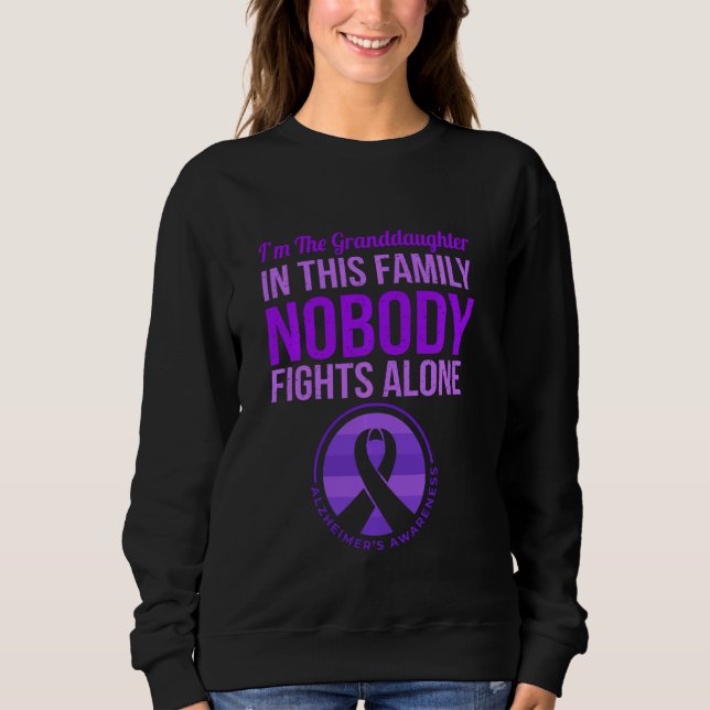 Camiseta A neta Ninguém luta sozinho com o mal de Alzheimer (Frente)