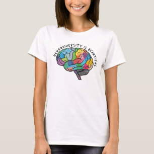 Camiseta A Neurodiversidade é um belo Autismo do Cérebro Ar