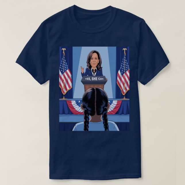 CAMISETA A NIECE DE KAMALA HARRIS - SIM, ELA PODE FAZER T-S (Frente do Design)