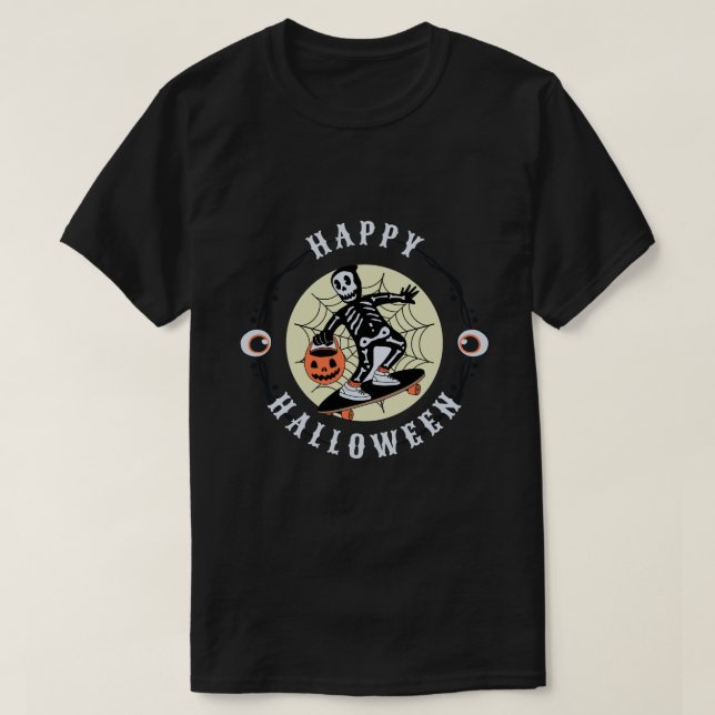 Camiseta A noite de Halloween é cheio de segredos (Frente do Design)