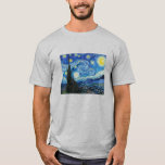 Camiseta A Noite Estrelada de Van Gogh<br><div class="desc">A Noite Estrelada por Vincent Van Gogh (1889)</div>