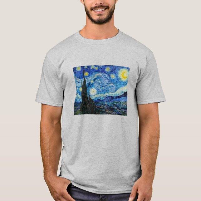 Camiseta A Noite Estrelada de Van Gogh (Frente)