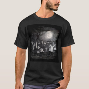 Camiseta À noite no cemitério, Angel com o Diabo