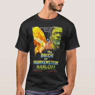 Camiseta A Noiva do poster vintage Frankenstein