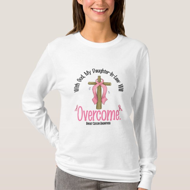 Camiseta A nora do cancro da mama superará (Frente)