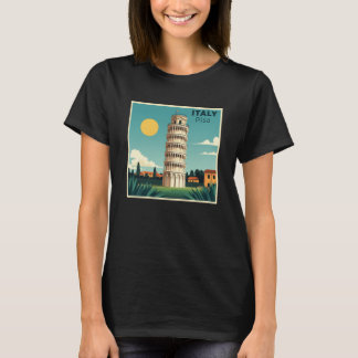 Camiseta A Nostalgic Classic Travel Poster – Italy Pisa Tow