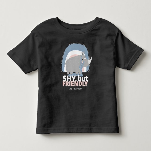 Camiseta A nova Cara. Tímido, mas Amigável (Frente)