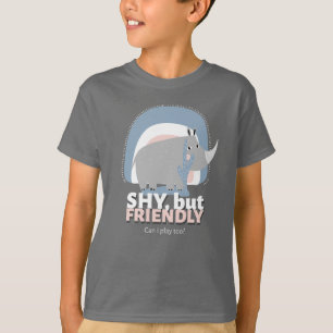 Camiseta A nova Cara. Tímido, mas Amigável