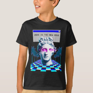Camiseta A Nova Estética de Estátua Glitch Vaporwave 2016