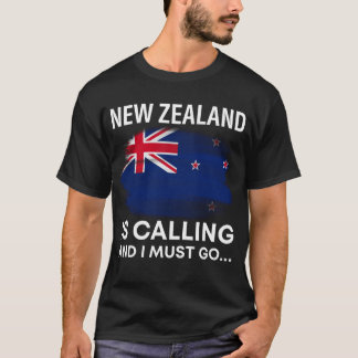 Camiseta A Nova Zelândia Está Ligando E Eu Tenho Que Ir Par