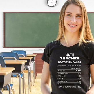 Camiseta A Nutrição do Professor de Matemática Fala Engraça