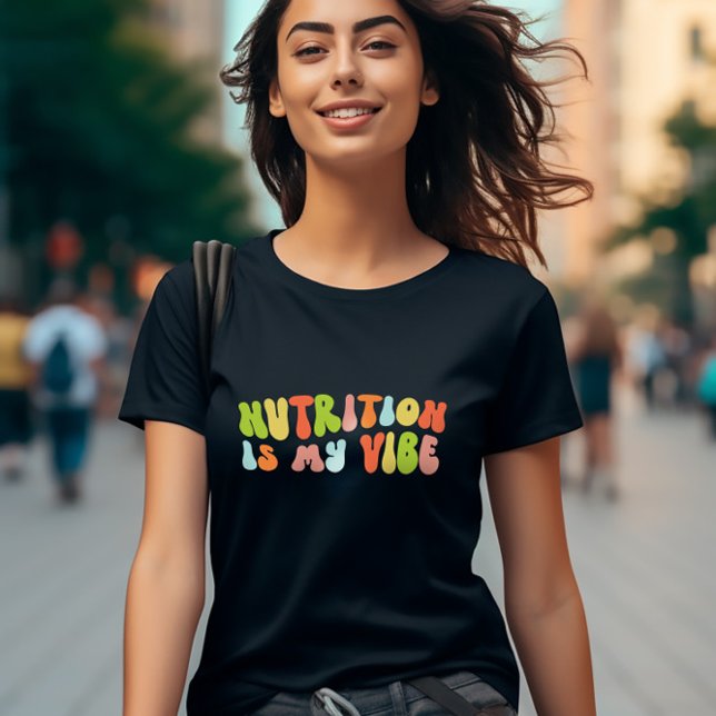 Camiseta A Nutrição Retroativa De Groovy É A Minha Visão, N (Criador carregado)