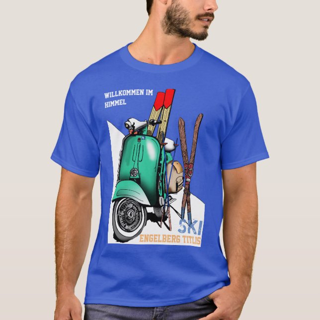 Camiseta A obscuridade básica dos homens de Engelberg (Frente)