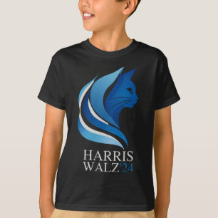 Camiseta A Onda Azul Está Sendo Coberta Em Cabelos De Gato