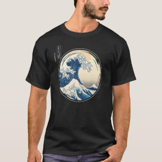 Camiseta A onda de Excelentes do Clo estético japonês Kanag