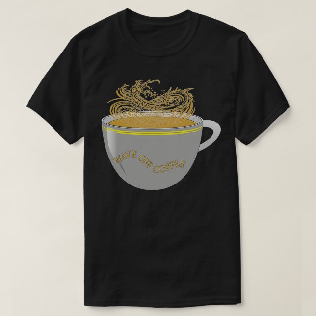 CAMISETA A ONDA DO EXCELENTE DESLIGADA AO CAFÉ (Frente do Design)