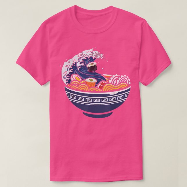 Camiseta A onda Japão Ramen Bowl Kawaii Anime Lover 1559 (Frente do Design)