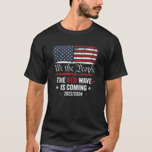 Camiseta A Onda Vermelha Está Chegando Bandeira Republicana