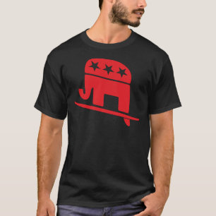 Camiseta A Onda Vermelha Está Chegando Elefante Republicano