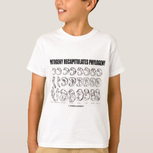Camiseta A ontogenia Recapitulates a filogenia (a biologia)