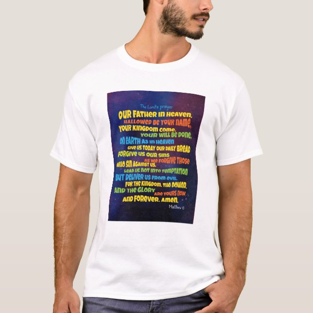Camiseta A oração do Senhor - Um Pai (Frente)