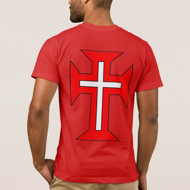 Camiseta A Ordem Militar da Cruz Cristo nas costas (Verso)