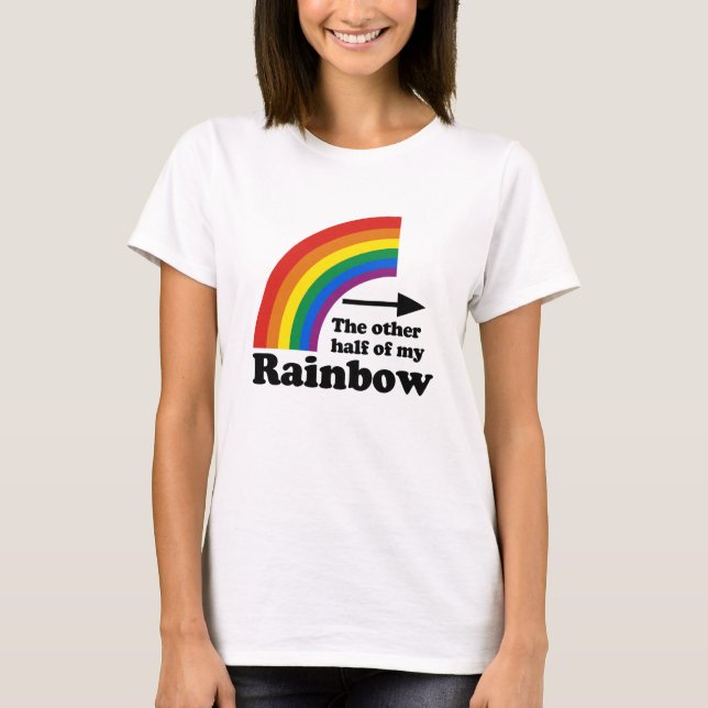 Camiseta A Outra Metade do meu Arco-íris (Esquerda) (Frente)