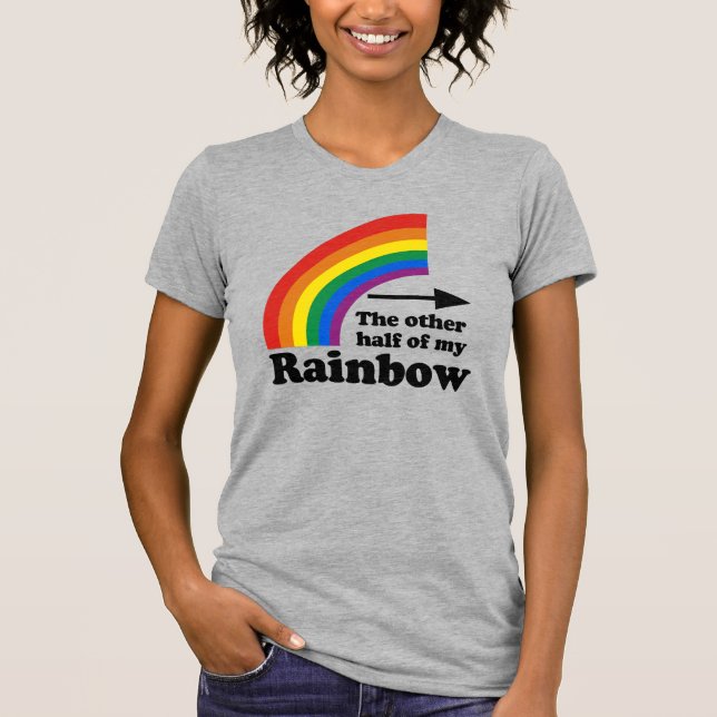 Camiseta A Outra Metade do meu Arco-íris (Esquerda) (Frente)