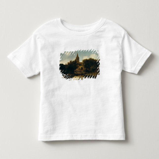 Camiseta A paisagem arborizada com figuras aproxima uma (Frente)