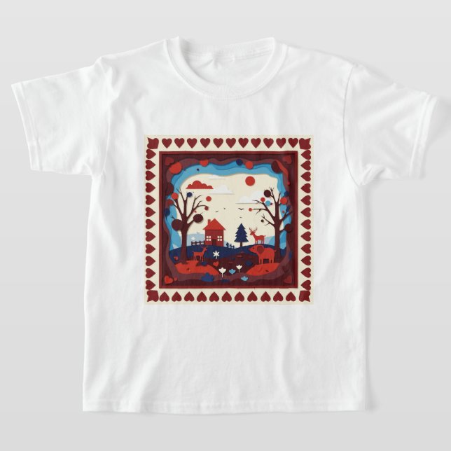 Camiseta A paper cut illustration (Postura )