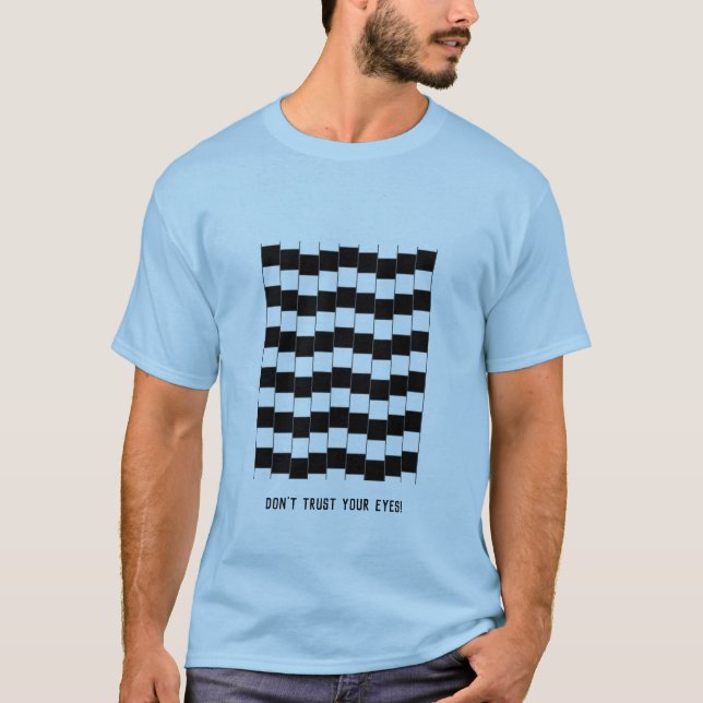 Camiseta A paralela alinha a ilusão geométrico-óptica (Frente)