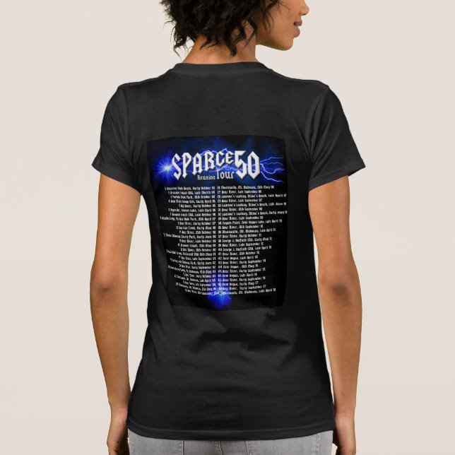 Camiseta A parte traseira da mulher de Sparge 50 (Verso)