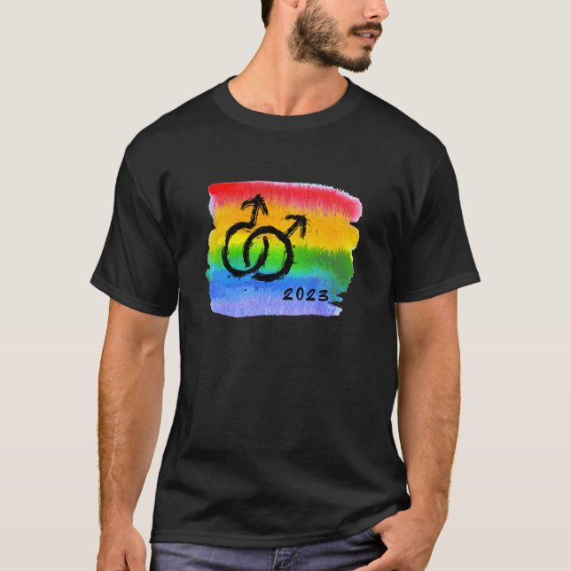 Camiseta A partir de 2023, o gay orgulho homossexual da MSC (Frente)